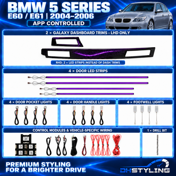 BMW 5 Series E60 E61 Ambient Lighting Kit (2004–2006)