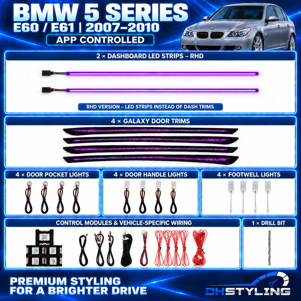 BMW 5 Series E60 E61 Ambient Lighting Kit (2004–2006)