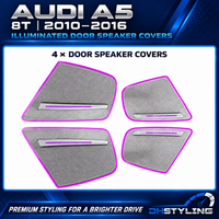 DHStyling Audi A5 B8 and B8.5 2010–2016 Symphony ambient lighting kit with four illuminated door trims, dashboard LED strip, centre console light, footwell lights and control modules.
