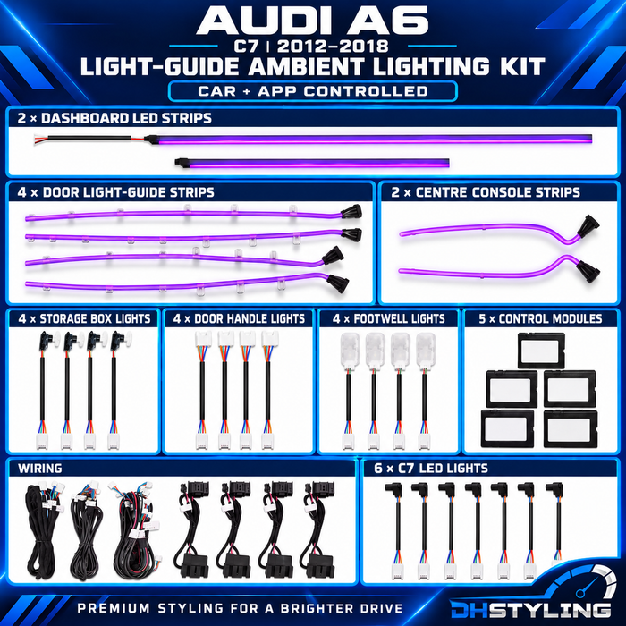Audi A6, S6 & RS6 C7 Symphony Ambient Lighting Kit – 2012–2018