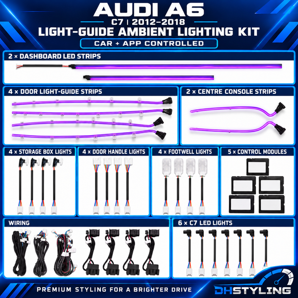 Audi A6, S6 & RS6 C7 Symphony Ambient Lighting Kit – 2012–2018