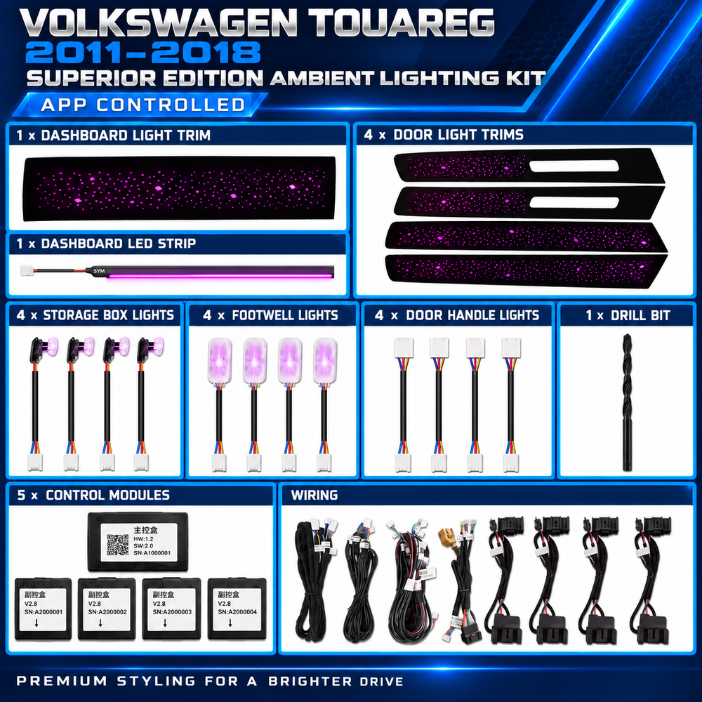Volkswagen Touareg Ambient Lighting Kit 2011–2018
