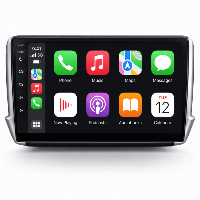 Peugeot 208 and 2008 2012–2019 Android 15 touchscreen stereo with Wireless Apple CarPlay and Android Auto

