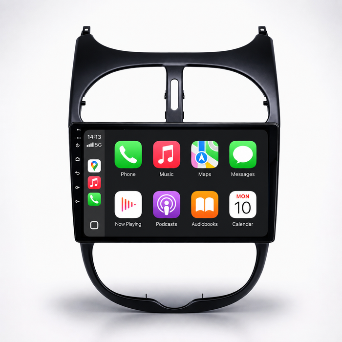 Peugeot 206 and 206 CC 1998–2010 Android 15 touchscreen stereo with Wireless Apple CarPlay and Android Auto
