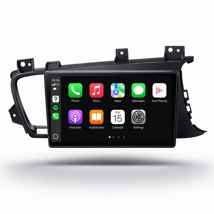 Kia Optima 2011–2015 Android 15 touchscreen car stereo with Wireless Apple CarPlay and Android Auto

