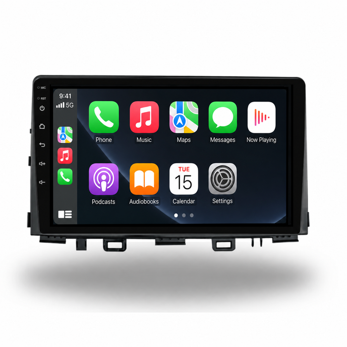 Kia Rio 2017–2023 Android 15 touchscreen car stereo with Wireless Apple CarPlay and Android Auto
