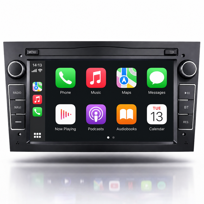 Universal Vauxhall Android 15 touchscreen car stereo with Wireless Apple CarPlay and Android Auto
