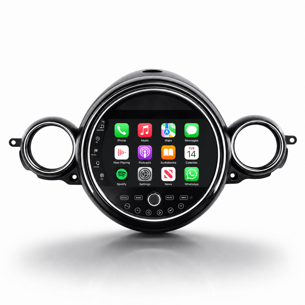 MINI R51–R60 2006–2014 Android 15 touchscreen stereo with Wireless Apple CarPlay and Android Auto
