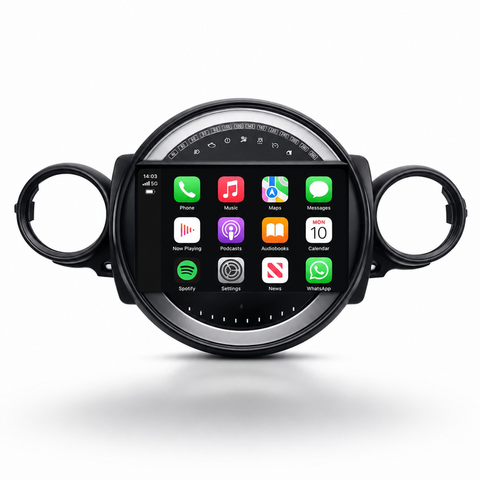MINI R51–R60 2006–2014 Android 15 touchscreen stereo V2 with Wireless Apple CarPlay and Android Auto
