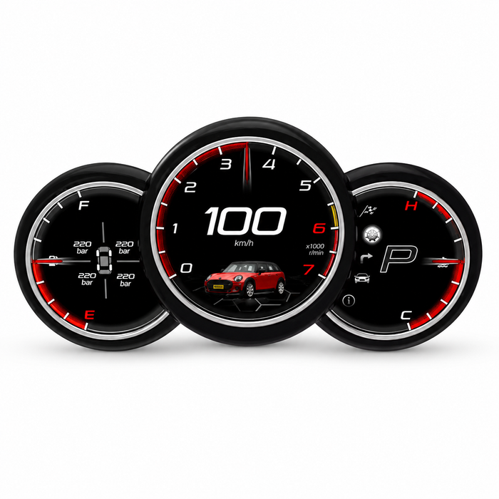MINI R50 R52 R53 R55 and R56 2000–2013 Virtual Cockpit digital dash with 1920×720 display
