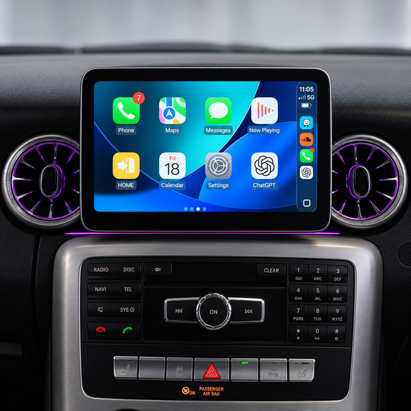 Mercedes SLK R172 9.3-inch Android screen upgrade for NTG 4.5 vehicles from 2011–2015
