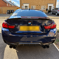 BMW F/G Series digital LCD rear badge fitted to a BMW