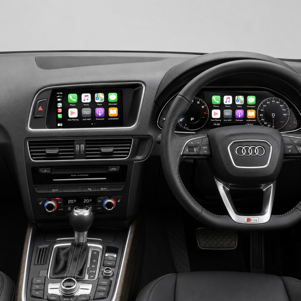 Audi Q5 8R 2009–2018 Android touchscreen and Virtual Cockpit digital dash sync combo with Apple CarPlay
