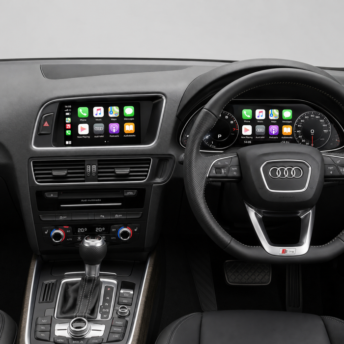 Audi Q5 8R 2009–2018 Android touchscreen and Virtual Cockpit digital dash sync combo with Apple CarPlay
