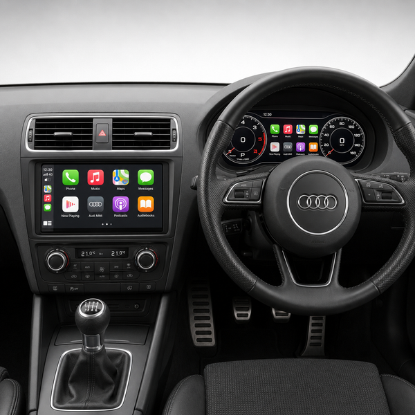 Audi A3 8P 2003–2013 Android touchscreen and Virtual Cockpit digital dash sync combo with Apple CarPlay
