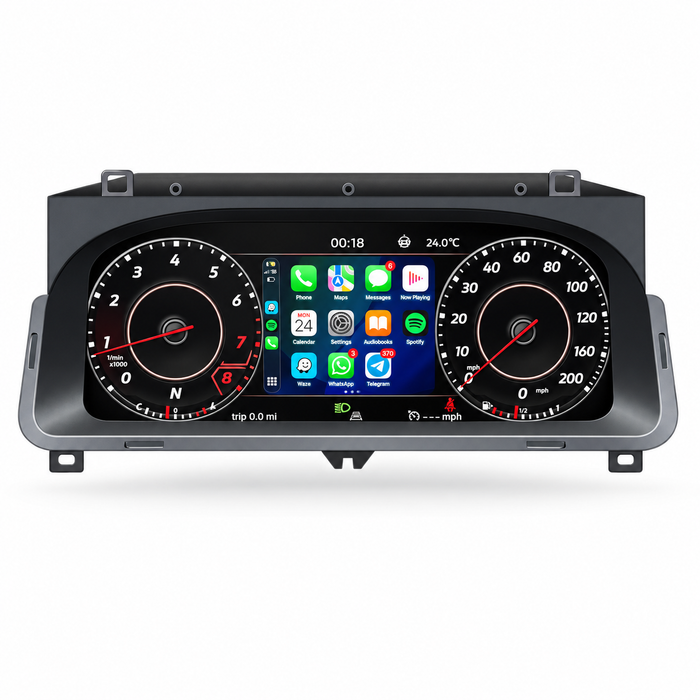 Volkswagen Transporter T6 2015–2020 Virtual Cockpit digital dashboard replacement for the original analogue instrument cluster
