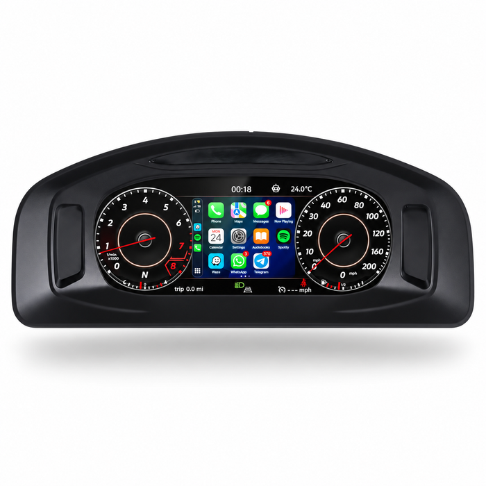 Volkswagen Transporter T5.1 2010–2015 Virtual Cockpit digital dashboard replacement for the original analogue instrument cluster
