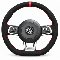 DHStyling made-to-order stitch-on steering wheel cover for matching Volkswagen Golf MK7 MK7.5 GTI GTD GTE R and selected VW models within the listed 2013–2021 fitment years