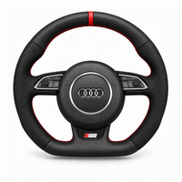 DHStyling made-to-order stitch-on steering wheel cover for the matching Audi steering wheel in compatible A, S, RS and Q models within the 2011–2018 fitment range