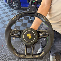 Porsche Carbon Fibre Steering Wheel LED Display