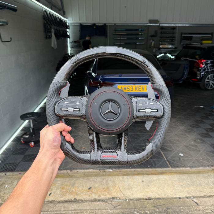 Mercedes Carbon Fibre Steering Wheel (LED Display)