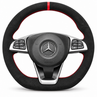 DHStyling stitch-on steering wheel cover for matching Mercedes C-Class, CLA, GLA 45 AMG, CLS, E-Class, GLC, GLE, S-Class, SLC and SL steering wheels within the listed 2015–2020 fitment years