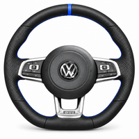 DHStyling made-to-order stitch-on steering wheel cover for matching Volkswagen Golf MK7 MK7.5 GTI GTD GTE R and selected VW models within the listed 2013–2021 fitment years