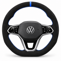 DHStyling made-to-order Volkswagen stitch-on steering wheel cover for matching Golf MK8, ID.3, ID.4, ID.7, Passat, Tiguan and T6.1 steering wheels within the listed 2019–2025 fitment years