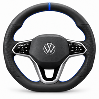 DHStyling made-to-order Volkswagen stitch-on steering wheel cover for matching Golf MK8, ID.3, ID.4, ID.7, Passat, Tiguan and T6.1 steering wheels within the listed 2019–2025 fitment years