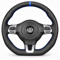 DHStyling stitch-on steering wheel cover for matching VW Golf MK6 GTI GTD R, Polo GTI R-Line, Scirocco, CC R-Line and Tiguan R-Line steering wheels within the listed 2009–2018 fitment years
