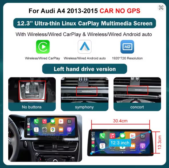 AUDI A4 2013-2015 CARPLAY SCREEN
