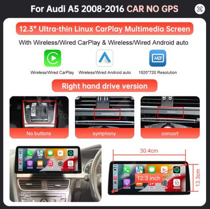 AUDI A5 2008-2016 CARPLAY SCREEN