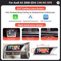 AUDI A5 CARPLAY SCREEN 2008 - 2016