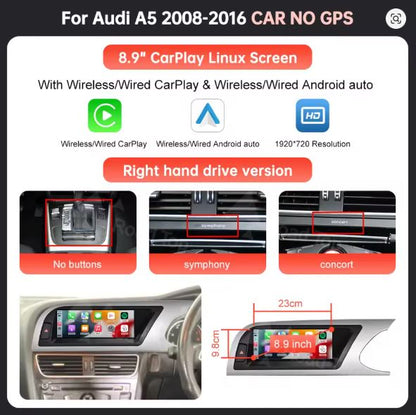 AUDI A5 2008-2016 CARPLAY SCREEN