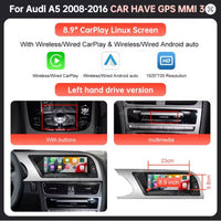 AUDI A5 CARPLAY SCREEN 2008 - 2016