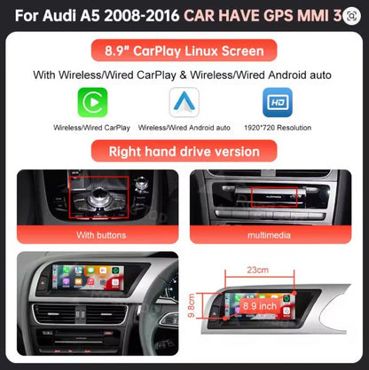 AUDI A5 2008-2016 CARPLAY SCREEN
