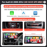 AUDI A5 CARPLAY SCREEN 2008 - 2016