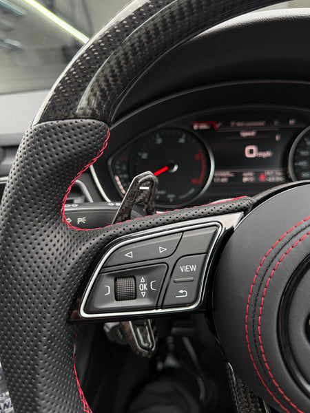 Audi Q2 SQ2 Custom Carbon Fibre Flat Bottom Steering Wheel GA 2016-2019