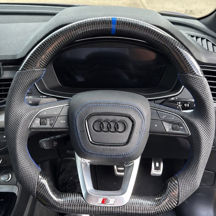 Audi A3 S3 RS3 Custom Carbon Fibre Flat Bottom Steering Wheel 8Y 2020-2026