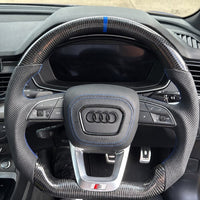 Audi A5 S5 RS5 Custom Carbon Fibre Flat Bottom Steering Wheel B9.5 2020-2024
