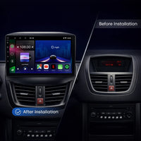 Peugeot 207 and 207 CC 2006–2014 Android 15 touchscreen stereo with Wireless Apple CarPlay and Android Auto
