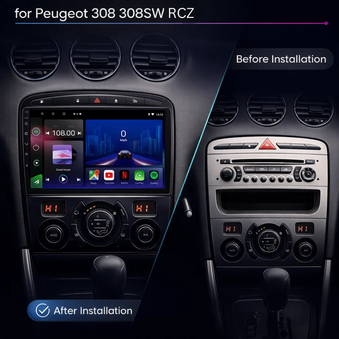 Peugeot 308, 308 SW & RCZ Android 15 Car Stereo Head Unit