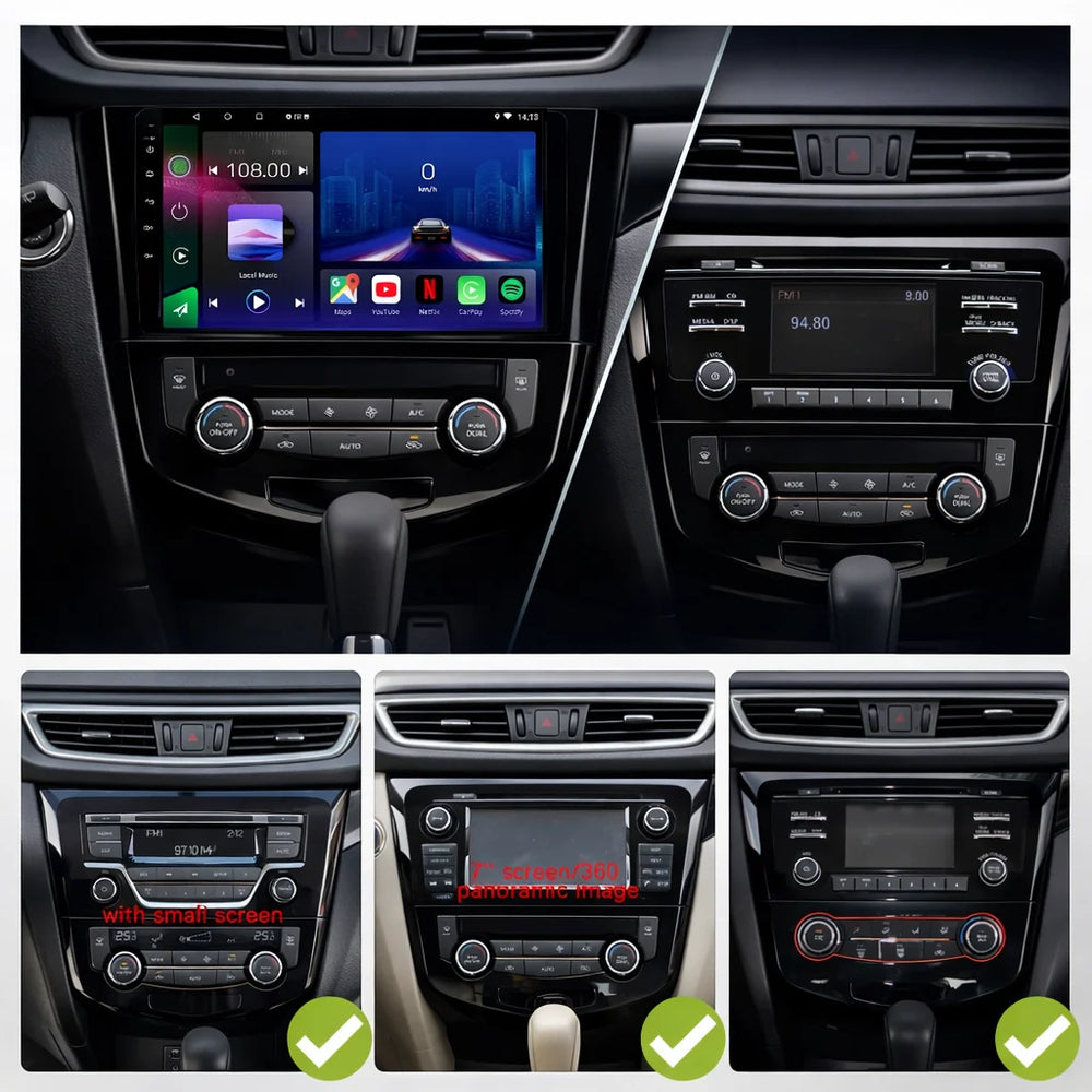 Nissan Qashqai J11 & X-Trail T32 Android 15 Head Unit (2013–2021)