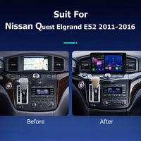 Nissan Elgrand 2011–2016 Android 15 touchscreen car stereo with Wireless Apple CarPlay and Android Auto
