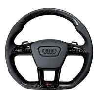 Audi A6 S6 Custom Carbon Fibre Flat Bottom Steering Wheel C8 2018-2019