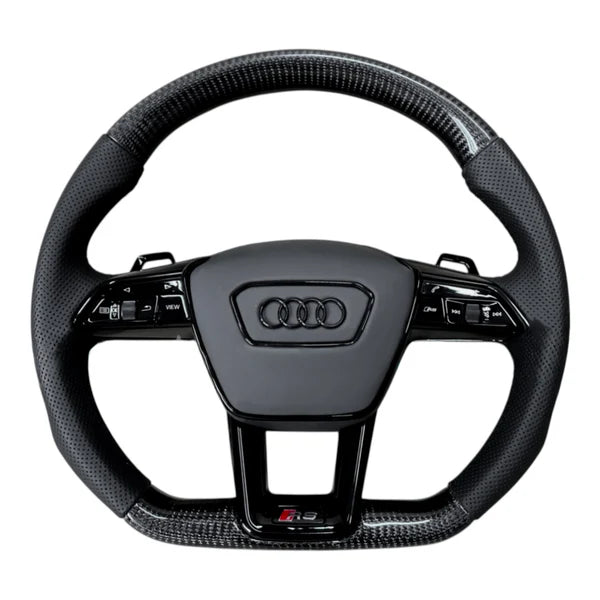 Audi A7 S7 Custom Carbon Fibre Flat Bottom Steering Wheel C8 2018-2019