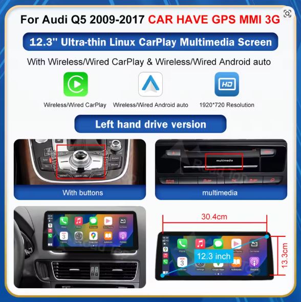 AUDI Q5 2009-2017 CARPLAY SCREEN