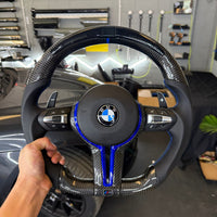 Custom BMW F Series LED Carbon Fibre Steering Wheel