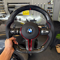Custom BMW F Series LED Carbon Fibre Steering Wheel