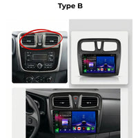 Dacia Logan and Sandero 2012–2020 Android 15 touchscreen car stereo with wireless Apple CarPlay and Android Auto
